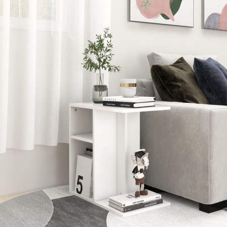 Mesa auxiliar de madera contrachapada blanco 50x30x50 cm de vidaXL, Mesas auxiliares - Ref: Foro24-803020, Precio: 27,36 €, D...