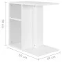 Mesa auxiliar de madera contrachapada blanco 50x30x50 cm de vidaXL, Mesas auxiliares - Ref: Foro24-803020, Precio: 29,40 €, D...