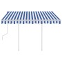Toldo manual retráctil con LED azul y blanco 3x2,5 m en Toldos | Comprar online en Foru.es
