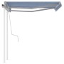 Toldo manual retráctil con LED azul y blanco 3x2,5 m en Toldos | Comprar online en Foru.es