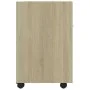 Armario auxiliar ruedas contrachapada color roble 33x38x60 cm de vidaXL, Taquillas y armarios de almacenamiento - Ref: Foro24...