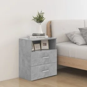 Mesitas de noche 2 unidades gris hormigón 50x32x60 cm de vidaXL, Mesitas de noche - Ref: Foro24-803281, Precio: 103,42 €, Des...