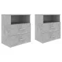 Mesitas de noche 2 unidades gris hormigón 50x32x60 cm de vidaXL, Mesitas de noche - Ref: Foro24-803281, Precio: 103,42 €, Des...