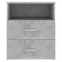 Mesitas de noche 2 unidades gris hormigón 50x32x60 cm de vidaXL, Mesitas de noche - Ref: Foro24-803281, Precio: 104,65 €, Des...