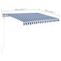 Toldo manual retráctil con LED azul y blanco 3x2,5 m en Toldos | Comprar online en Foru.es