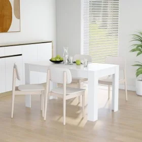 White plywood dining table 140x74.5x76 cm by vidaXL, Kitchen and dining tables - Ref: Foro24-804202, Price: 84,12 €, Discount: %
