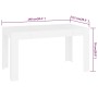 Mesa de comedor de madera contrachapada blanco 140x74,5x76 cm de vidaXL, Mesas de cocina y de comedor - Ref: Foro24-804202, P...