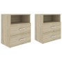 Mesitas de noche 2 unidades roble Sonoma 50x32x60 cm de vidaXL, Mesitas de noche - Ref: Foro24-803279, Precio: 99,24 €, Descu...