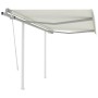Toldo manual retráctil con postes color crema 3x2,5 m en Toldos | Comprar online en Foru.es