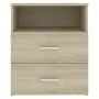 Mesitas de noche 2 unidades roble Sonoma 50x32x60 cm de vidaXL, Mesitas de noche - Ref: Foro24-803279, Precio: 98,03 €, Descu...