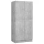 Armario de madera contrachapada gris hormigón 82,5x51,5x180 cm de vidaXL, Armarios roperos - Ref: Foro24-803438, Precio: 156,...