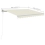 Toldo manual retráctil con postes color crema 3x2,5 m en Toldos | Comprar online en Foru.es
