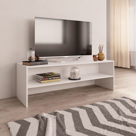 Mueble para TV madera contrachapada blanco 120x40x40 cm en Muebles TV | Comprar online en Foru.es