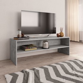 Mueble de TV madera contrachapada gris hormigón 120x40x40 cm en Muebles TV | Comprar online en Foru.es