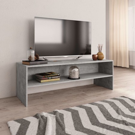 Mueble de TV madera contrachapada gris hormigón 120x40x40 cm en Muebles TV | Comprar online en Foru.es