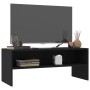 Mueble para TV madera contrachapada negro100x40x40 cm en Muebles TV | Comprar online en Foru.es