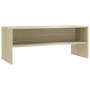 Mueble de TV madera contrachapada color roble 100x40x40cm en Muebles TV | Comprar online en Foru.es