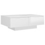 Mesa de centro madera de ingeniería blanco brillo 90x60x31 cm de vidaXL, Mesas de centro - Ref: Foro24-804181, Precio: 115,41...