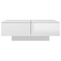 Mesa de centro madera de ingeniería blanco brillo 90x60x31 cm de vidaXL, Mesas de centro - Ref: Foro24-804181, Precio: 115,41...