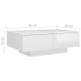 Mesa de centro madera de ingeniería blanco brillo 90x60x31 cm de vidaXL, Mesas de centro - Ref: Foro24-804181, Precio: 115,41...
