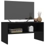 Mueble para TV madera contrachapada negro 80x40x40 cm en Muebles TV | Comprar online en Foru.es
