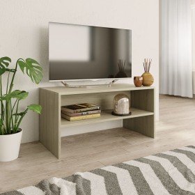 Mueble de TV madera contrachapada roble Sonoma 80x40x40cm en Muebles TV | Comprar online en Foru.es