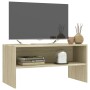 Mueble de TV madera contrachapada roble Sonoma 80x40x40cm en Muebles TV | Comprar online en Foru.es