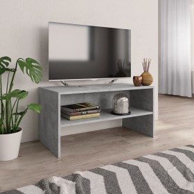 Mueble de TV madera contrachapada gris hormigón 80x40x40 cm en Muebles TV | Comprar online en Foru.es