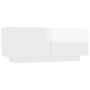 Mueble de TV madera contrachapada blanco brillo 100x35x40 cm de vidaXL, Muebles TV - Ref: Foro24-804442, Precio: 98,91 €, Des...