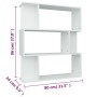 Estantería/divisor madera contrachapada blanco 80x24x96 cm en Librerías y estanterías | Comprar online en Foru.es