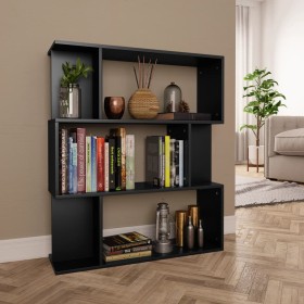 Estantería/divisor madera contrachapada negro 80x24x96 cm en Librerías y estanterías | Comprar online en Foru.es