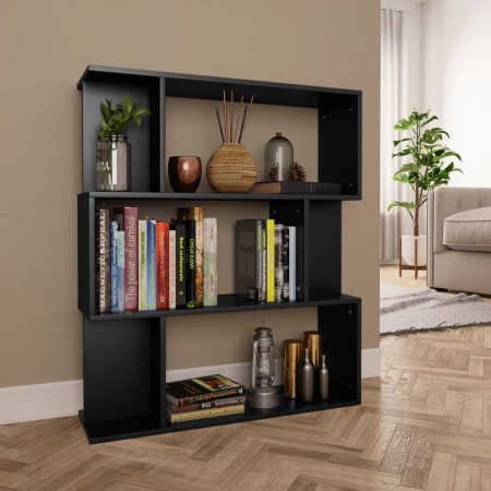 Estantería/divisor madera contrachapada negro 80x24x96 cm en Librerías y estanterías | Comprar online en Foru.es