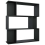 Estantería/divisor madera contrachapada negro 80x24x96 cm en Librerías y estanterías | Comprar online en Foru.es