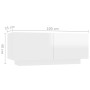 Mueble de TV madera contrachapada blanco brillo 100x35x40 cm de vidaXL, Muebles TV - Ref: Foro24-804442, Precio: 98,91 €, Des...