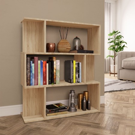 Estantería madera contrachapada color roble Sonoma 80x24x96 cm en Librerías y estanterías | Comprar online en Foru.es