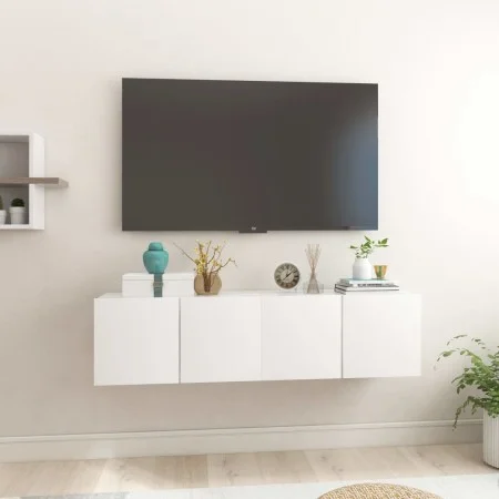Muebles de salón colgantes 2 unidades blanco brillo 60x30x30 cm de vidaXL, Muebles TV - Ref: Foro24-804527, Precio: 85,76 €, ...