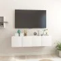 Muebles de salón colgantes 2 unidades blanco brillo 60x30x30 cm de vidaXL, Muebles TV - Ref: Foro24-804527, Precio: 85,76 €, ...