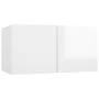 Muebles de salón colgantes 2 unidades blanco brillo 60x30x30 cm de vidaXL, Muebles TV - Ref: Foro24-804527, Precio: 85,76 €, ...