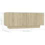 Mueble para TV madera contrachapada color roble 100x35x40 cm de vidaXL, Muebles TV - Ref: Foro24-804439, Precio: 52,56 €, Des...