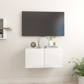 Muebles de salón colgantes blanco brillo 60x30x30 cm de vidaXL, Muebles TV - Ref: Foro24-804526, Precio: 40,06 €, Descuento: %