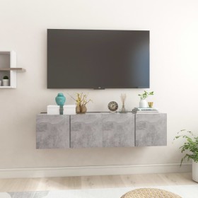 Muebles de salón colgantes 2 unidades gris hormigón 60x30x30 cm de vidaXL, Muebles TV - Ref: Foro24-804521, Precio: 62,30 €, ...
