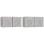 Muebles de salón colgantes 2 unidades gris hormigón 60x30x30 cm de vidaXL, Muebles TV - Ref: Foro24-804521, Precio: 62,30 €, ...
