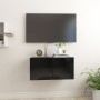Mueble de TV colgante negro 60x30x30 cm de vidaXL, Muebles TV - Ref: Foro24-804511, Precio: 38,16 €, Descuento: %