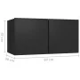 Mueble de TV colgante negro 60x30x30 cm de vidaXL, Muebles TV - Ref: Foro24-804511, Precio: 37,67 €, Descuento: %