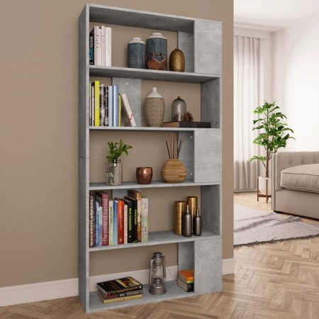 Estantería madera contrachapada gris hormigón 80x24x159cm en Librerías y estanterías | Comprar online en Foru.es