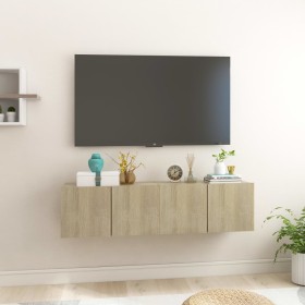 Muebles de salón colgantes 2 uds roble Sonoma 60x30x30 cm de vidaXL, Muebles TV - Ref: Foro24-804518, Precio: 67,40 €, Descue...