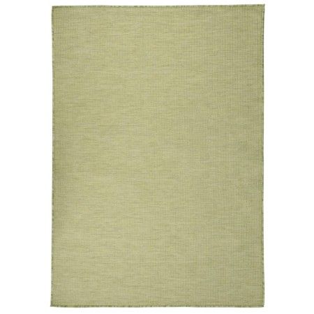 Alfombra de exterior de tejido plano verde 140x200 cm de vidaXL, Alfombras - Ref: Foro24-340811, Precio: 75,12 €, Descuento: %