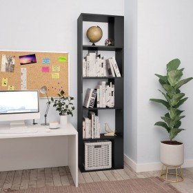 Estantería/divisor madera contrachapada negro 45x24x159 cm en Librerías y estanterías | Comprar online en Foru.es