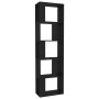 Estantería/divisor madera contrachapada negro 45x24x159 cm en Librerías y estanterías | Comprar online en Foru.es