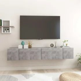 Muebles de salón colgantes 3 unidades gris hormigón 60x30x30 cm de vidaXL, Muebles TV - Ref: Foro24-804522, Precio: 83,93 €, ...